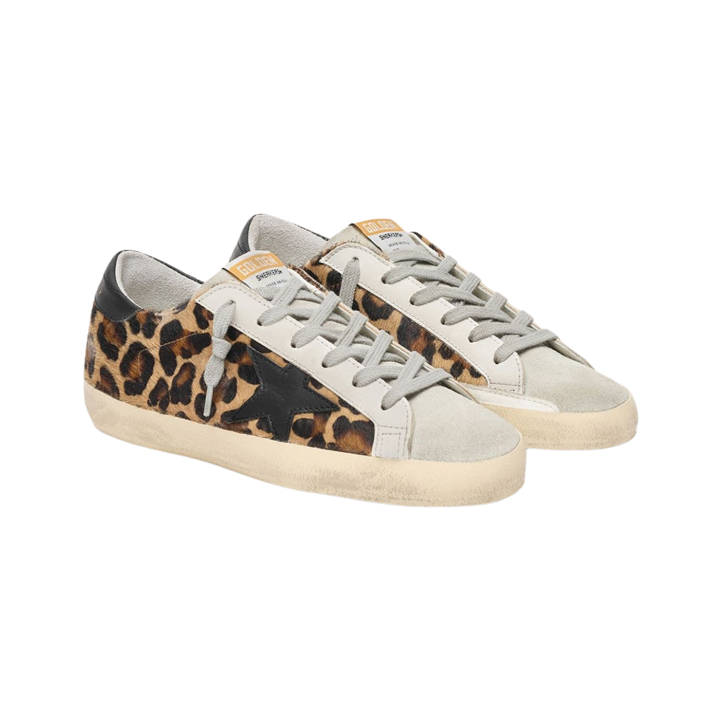 Golden Goose Super-Star Leopard Print Leather