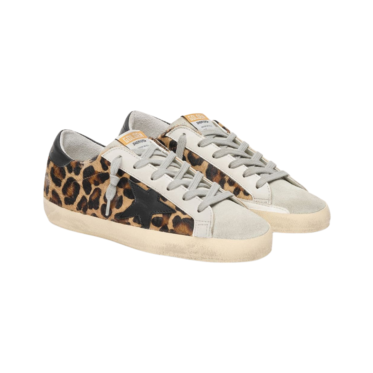 Golden Goose Super-Star Leopard Print Leather