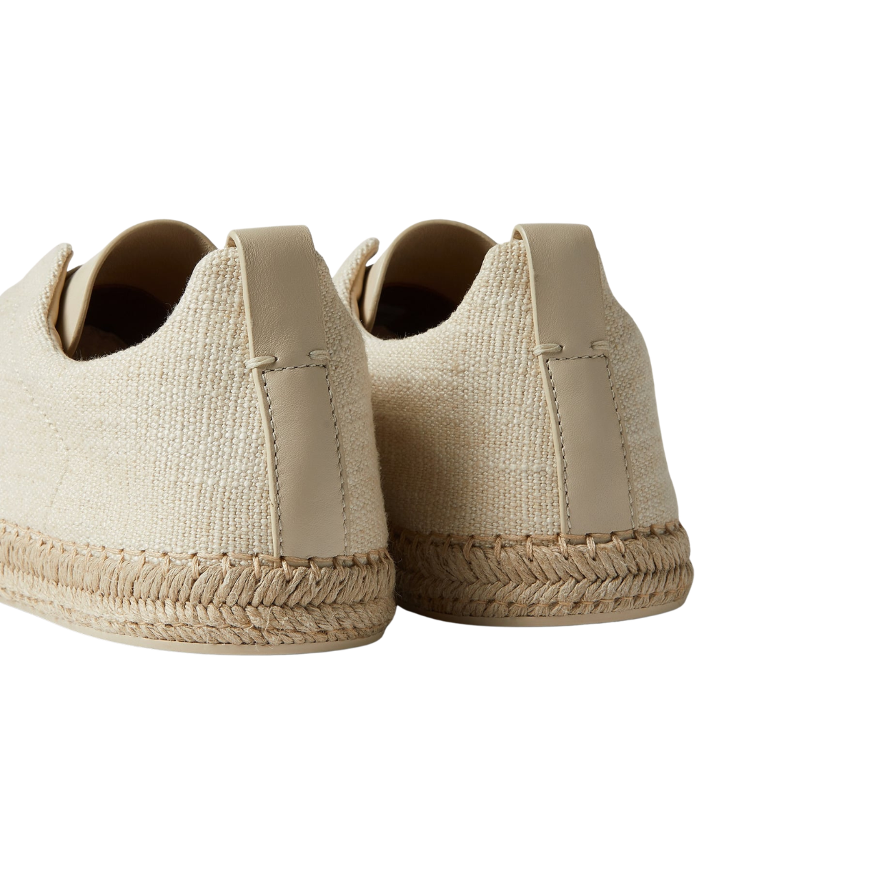 Zegna Triple Stitch™ Espadrilles - Off White Linen Blend and Leather