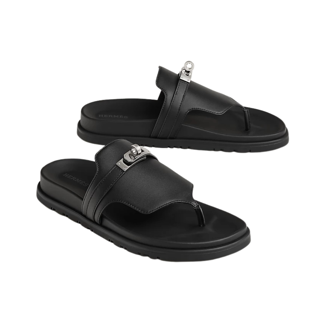 Hermès Empire Sandal Black Kelly Buckle