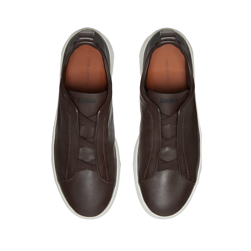 ZEGNA Triple Stitch Low dark brown