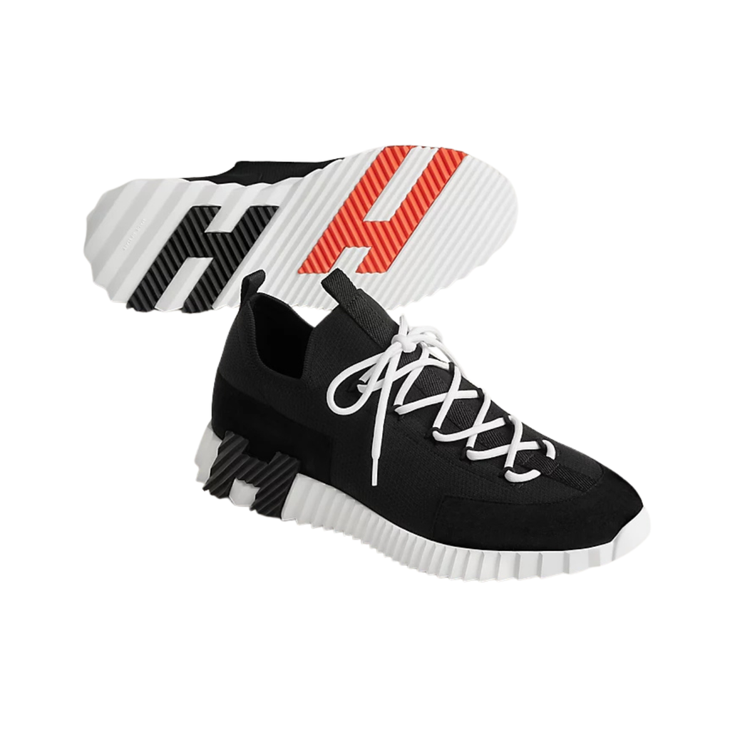 Hermes Paris Lift Slip-On Noir Blanc Sneaker
