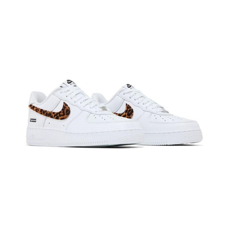 Supreme x Goodenough x Air force 1 low white cheetah print